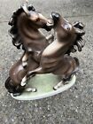 Wien Keramos Equestrian Ceramic Statue Stallion & Mare Austria Horse R Chocholka