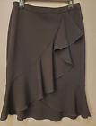 Ann Taylor Black Pencil Skirt with Ruffle Dressy Size 6