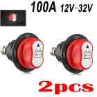 2x12V Battery Disconnect Rotary Switch Cut On/Off Set for Car SUV RV Marine Boat