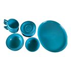 Vintage Prolon Melmac dinnerware Blue/Aqua/Turquoise 19 Pieces