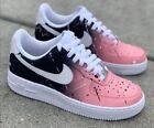 Custom Nike Air Force 1 Shoes Black and Pink