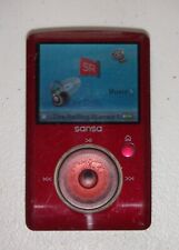 SanDisk Sansa Fuze (4GB) Digital Media MP3 Player Red. Works great, Fair cond.