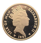 1987 Isle of Man Lucky Angel 1/10 oz Gold Coin Bu .999 Fine