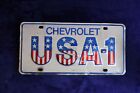 Metal Chevrolet USA-1 Bowtie Small Hole Dealer Promo License Plate Accessory GM (For: 1968 Impala)