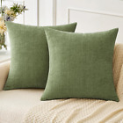 Pack of 2 Couch Throw Pillow Covers 18x18 18x18 Inch (Pack of 2) Sage Green