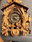Vintage German Hand Carved Cuckoo Clock For Parts Or Repair