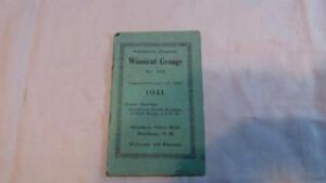 1941 Winnicut Grange Program, Stratham, NH, Entire Year Program, Many Names