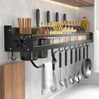 Kitchen Organizer Shelf Wall-mounted Spice Storage Rack Kitchen Knife Holder