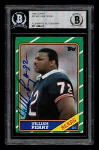 New Listing1986 Topps Set-Break # 20 William Perry Rookie Auto BVG AUTHENTIC AUTOGRAPH