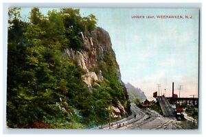 1909 Lover's Leap Weehawken New Jersey NJ Posted Antique Postcard
