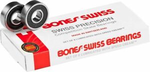 Bones Swiss Skateboard Bearings  8mm (8 Pack)