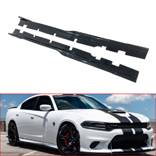 For 15-23 Dodge Charger Side Skirts Accessories Carbon Fiber Look Rock Panels (For: Dodge Charger)