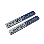 2x Metal Silver & blue LIMITED EDITION Emblem Side Fender Wing Car Badge Sticker (For: Nissan)