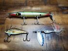 Lot of 3 used large Fishing lures. 🎣  Lot #12. Incudes one Devil Horse lure