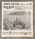 John Deere Brochure General Purpose Tractor Model A & B Sales Catalog