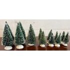 Vintage Christmas Lot of 13 Multi-size Bottle Brush Trees Dollhouse