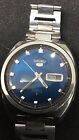 Vintage Seiko 5 Automatic 21 Jewels Day-Date Men's Cal.7S26 Wrist Watch Blue