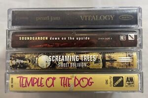 Cassette Grunge Lot Pearl Jam Temple of dog Screaming trees Soundgarden 90s