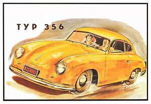 Porsche Typ 356 1951 Vintage Poster