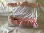 Vintage 1982 Barbie Dream Canopy Bed -mattress-Bedspread and pillows
