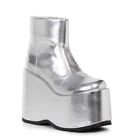 Silver KISS 70s Punk Band Monster Platform Ace Frehley Cosplay Costume Boots