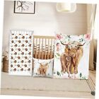 Baby Crib Bedding Set - Highland Cow Design Nursery Color25-highland Cow