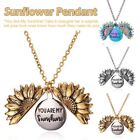 Necklace Jewelry You Are My Sunshine Boho Sunflower Pendant Locket Women Gifts