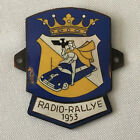 1953 Radio Rallye Dutch Car Club Enamel Rally Rallye Participant Badge Emblem