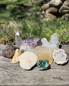 Wholesale Crystal Mineral Lot- Amethyst, Malachite, Calcite, Selenite & More