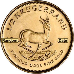 South Africa Gold Krugerrand - 1/2 oz - BU - Random Date