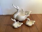 Hull Pottery Imperial #23 White Swan & 2 Babies Planter Centerpiece