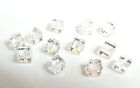 12 Pieces ~ CRYSTAL CLEAR ~ 4 MM CUBES ~ SWAROVSKI CRYSTAL BEADS LOT