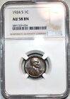 NGC AU-58 BN 1924-S Lincoln Cent, Highly Lustrous and Well-Struck.
