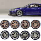 11mm 1/64 Scale Diecast Wheels Rubber Tires Disc Brakes fr Greenlight,Hot Wheels