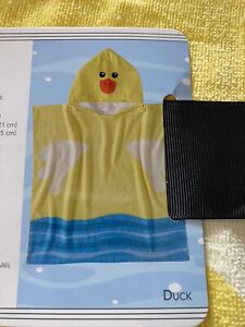 NWT Baby Toddler Child Yellow Duck Hooded Beach Swim Bath Towel Pullover Poncho