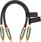 1 Foot – Directional Quad High-Definition Audio Interconnect Cable Pair Custo...
