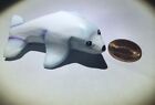 Vintage Pin Brooch Fashion Jewelry Seal Pup Sea Lion Animal White Signed Large