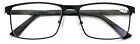 Men Premium Optical Frame Wide Large Head Reading Glasses Rectangular Metal 144M