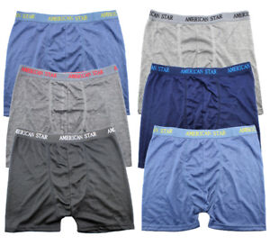 Lot 6 Mens Cotton Boxer Shorts Underwear Trunk Bulge Stretch Briefs Size S-2XL