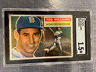 1956 TOPPS #5 TED WILLIAMS BOSTON RED SOX WHITE BACK BASEBALL CARD SGC 1.5 FAIR