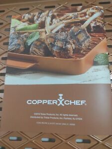Copper Chef Bbq 12-Inch Grill GRIDDLE  New Cleaning Brush & Book
