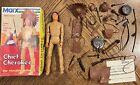 Marx Johnny West Vintage Movable Indian Chief Cherokee w Rare MOD Cactus Box