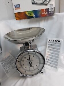 Vintage SALTER Stainless Kitchen Scale with Bowl, Farmhouse, OPEN BOX