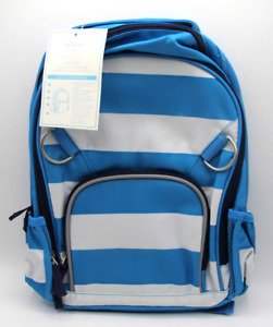 NWT Pottery Barn Kids Blue & White Striped Fairfax Small Backpack
