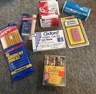 Vintage Office Supplies Small Lot Staples Pencils Eraser Crayon Read Description