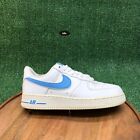 Nike Mens Air Force 1 Low '07 White University Blue Leather Shoes 2018 Size 9.5