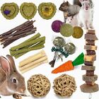 Rabbit Chew Toys Guinea Pig Toys Bunny Toys Natural Timothy Hay Sticks Hamster