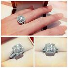 Split Shank 2.50Ct Round Cut Real Treated Diamond 925 Silver Engagement Ring
