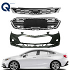 For Chevy Cruze 2016 2017 2018 Front Bumper Cover & Upper+Lower Grille Assembly (For: 2018 Chevrolet Cruze)