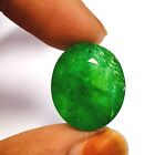 Certified Natural Green Emerald 16.00 Ct Oval Cut Facet Loose Gemstone U410